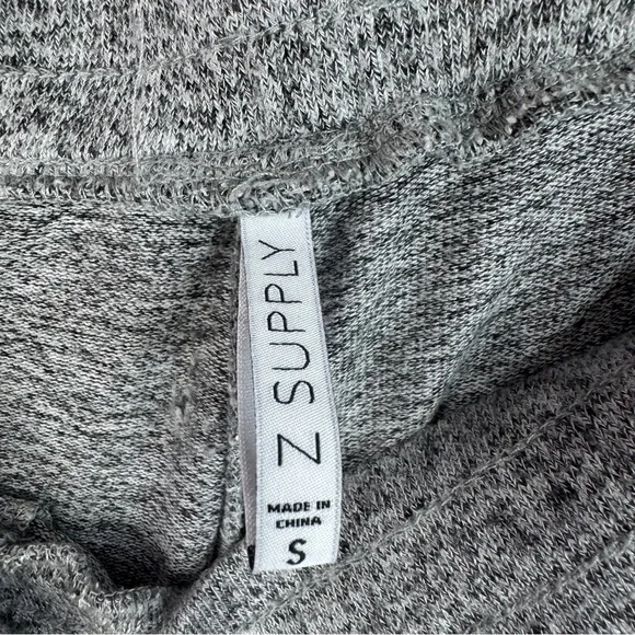 Z Supply pants joggers comfy stretchy black white Heather Gray Knit Pants - Picture 6 of 7